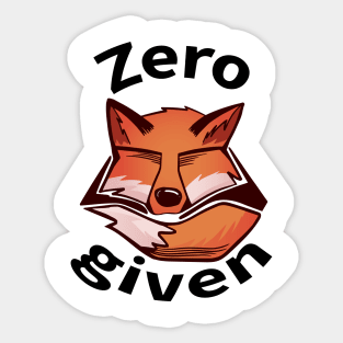 Zero fox given Sticker